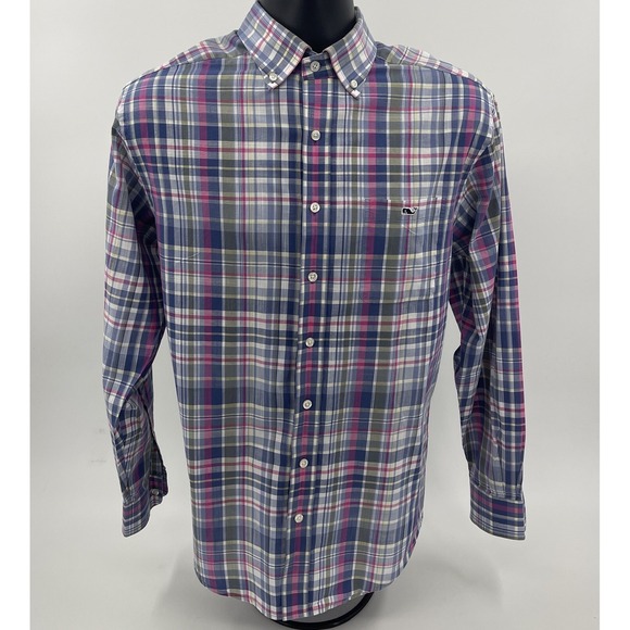Vineyard Vines Other - Vineyard Vines Classic Fit Tucker Shirt Men Size M Plaid Long Sleeve 100% Cotton
